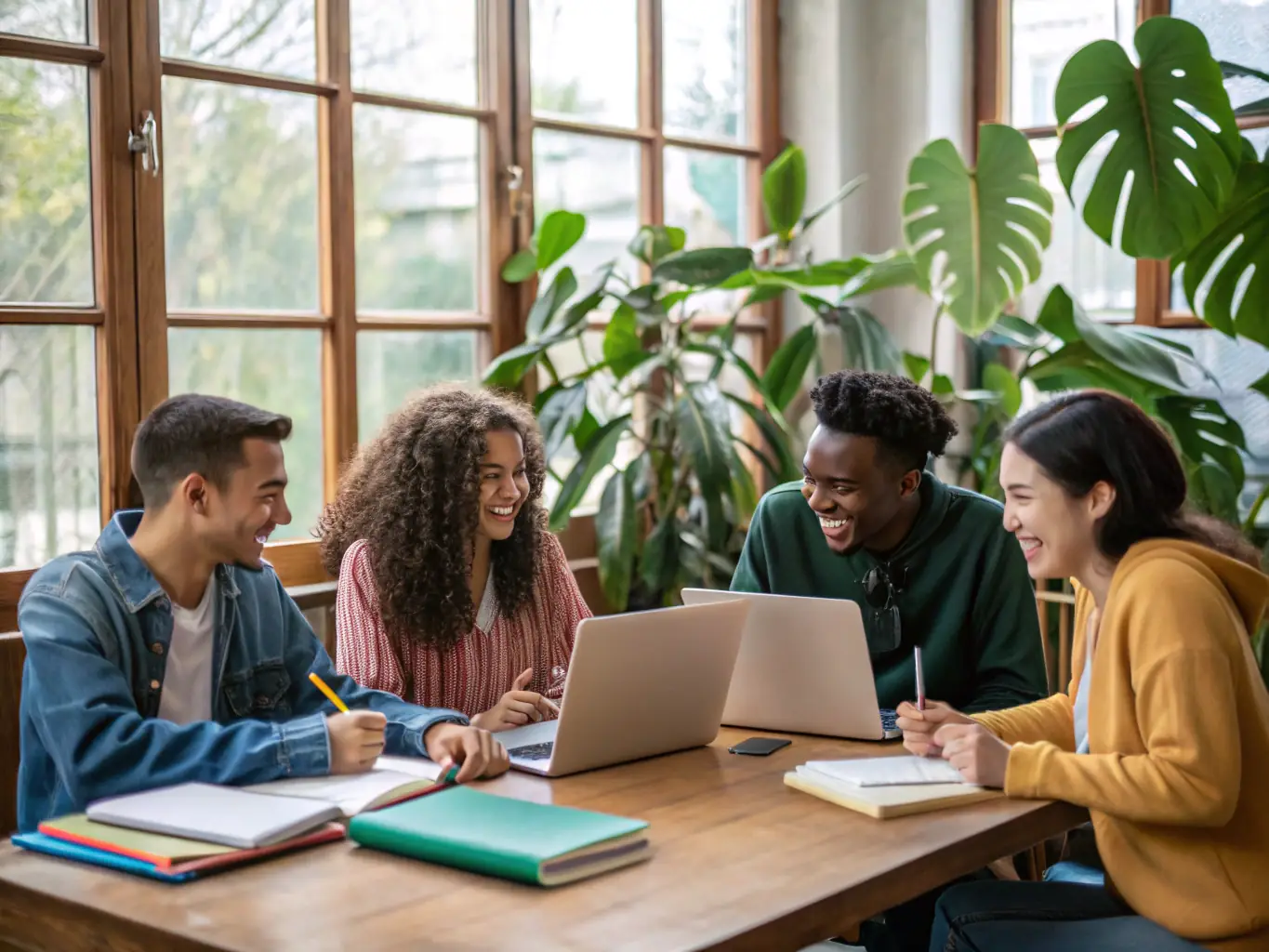 A diverse group of students participating in an interactive online class, highlighting the flexible learning options and student support provided by the Institute of Academic Development.